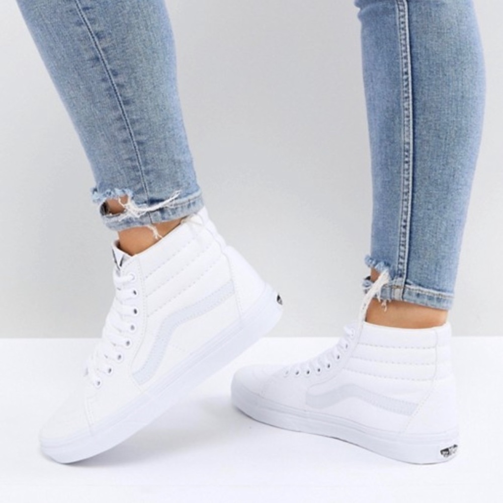Vans Classic SK8-Hi platform white sneakers  7